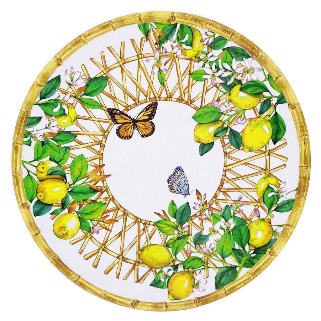 Plat rond en mélamine Capri D 35,5 cm - Visuel 0